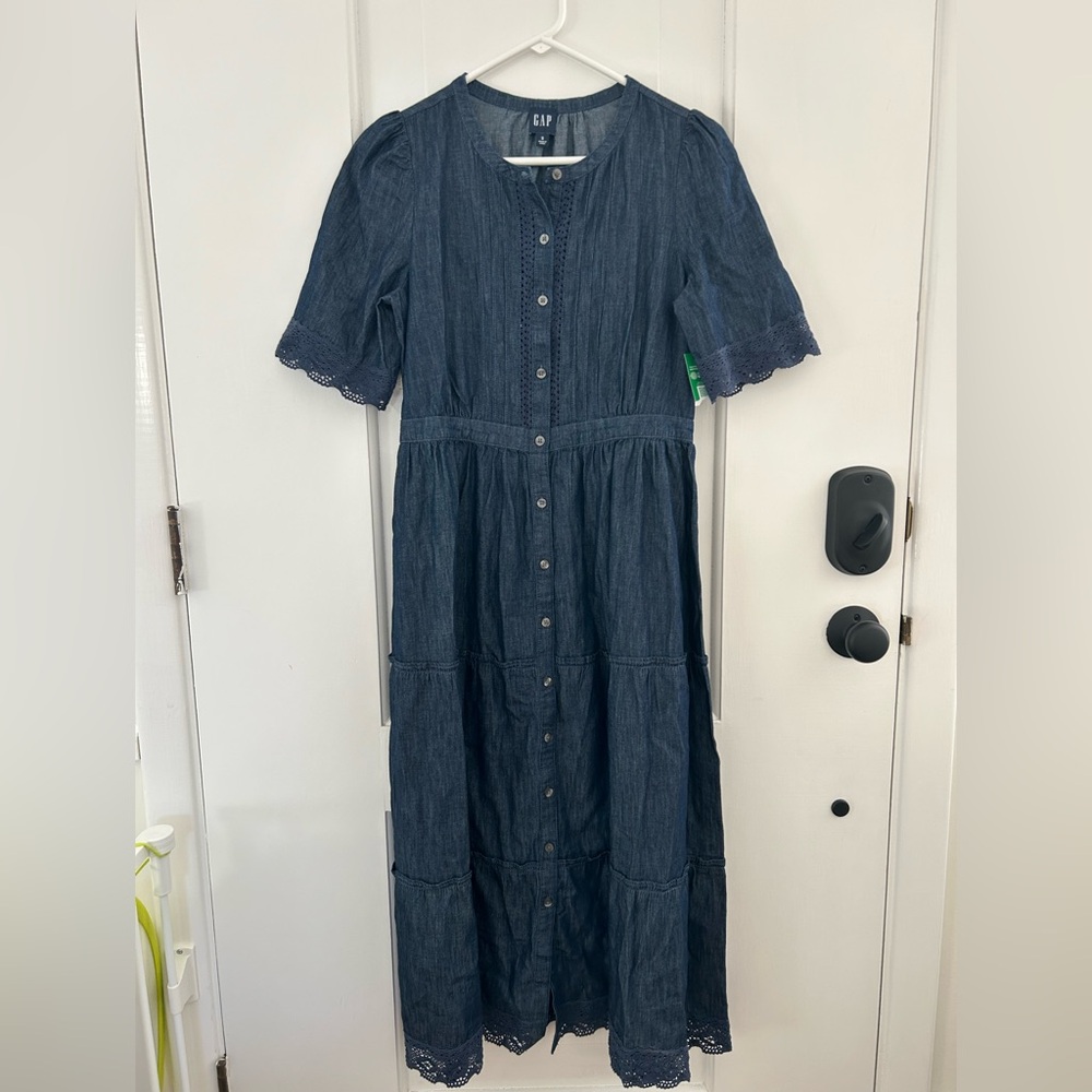 Gap × LoveShackFancy Cotton Tiered Midi Dress Coastal Cowgirl Western Boho